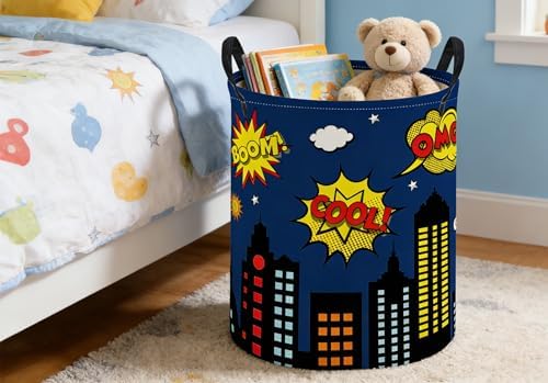 ESSME Kids Laundry Basket, Spider Hamper Collapsible Canvas Waterproof Storage - Image 3