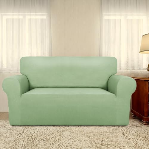 PureFit Stretch Loveseat Covers Fleece Couch Covers - Image 2