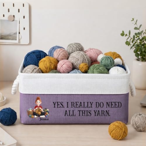 Macorner Personalized Yarn Storage Basket - Image 4