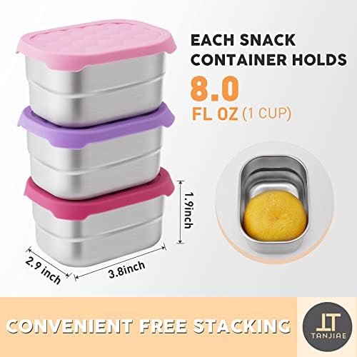 Tanjiae Small Stainless Steel Snack Containers - Image 3