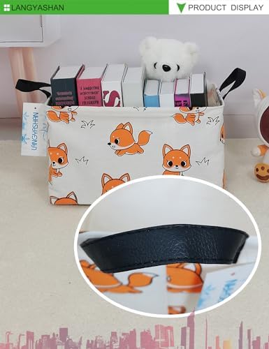 Rectangular Collapsible Storage Basket Nursery Organizer Fox - Image 4