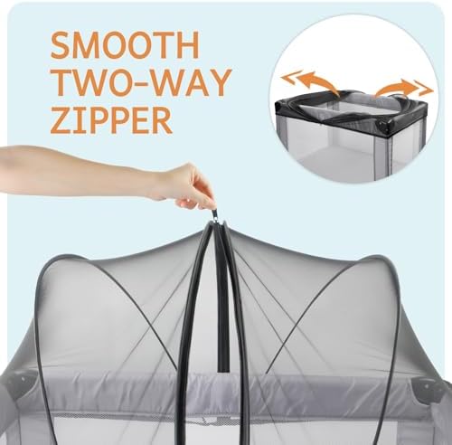 Mosquito Net Cover for Pack N Play, Storage Bag Included - Image 2