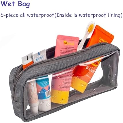 Remobia Hicol TSA Approved 5-Piece Diaper Bag Organizer Pouch Set Clear - Image 4