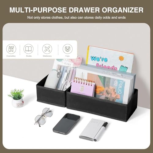 DIMJ Drawer Organizers, Foldable Closet Drawer Organizer, Dresser Drawer - Image 5