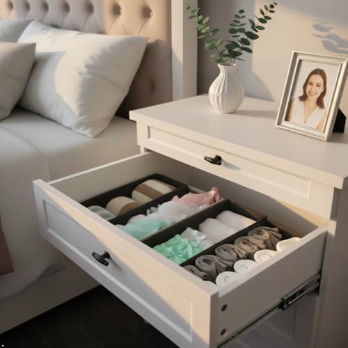 Bructhun Drawer Organizer Set of 4- Fabric Storage Bins - Image 4