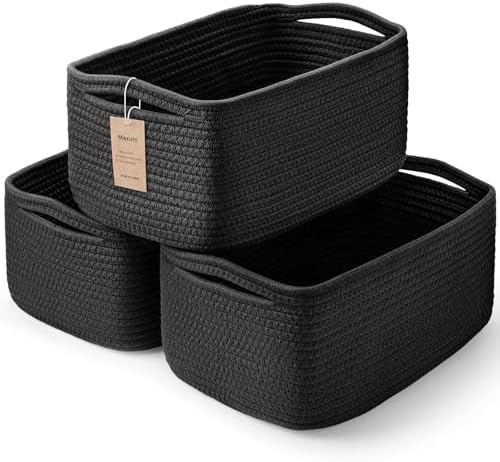 3 Pack Storage Baskets for Organizing, 13.7×9.5×6.3" by MaxuniTechLife