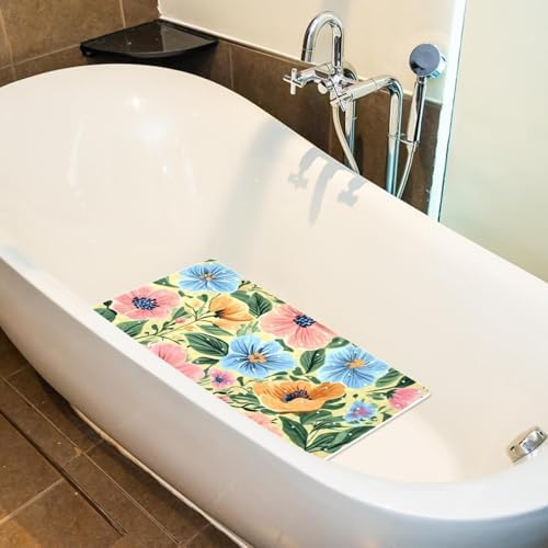 Bath Tub Shower Mat, Washable Bathtub Floor Mats, Suction Cups and Drain Holes - Image 4