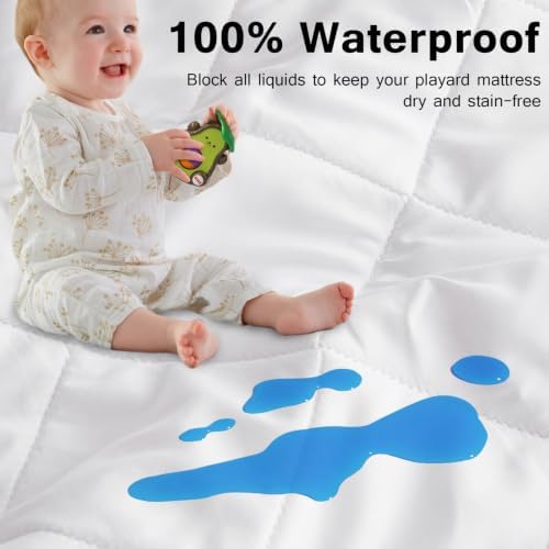 Crib Mattress Protector Sheets Waterproof 2 Pack, Crib Mattress Pad Cover - Image 3