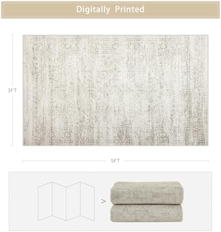 Washable Rugs 3x5 Area Rugs for Living Room, Laundry Room - Image 2