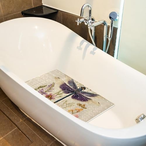 Non Slip Bathtub and Shower Mat 26.8x15.1 inch, Bath Mat - Image 5