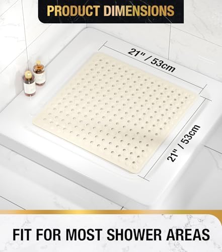 HITSLAM Shower Mat Anti Slip, Square Bath Mat - Image 2