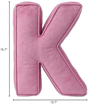 Pink Letter Plush Pillow, Letter Hugging Throw Pillows, Decorative Corduroy - Image 7