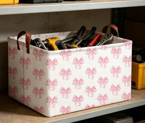 Rectangle Storage Basket with Handles, Collapsible Storage Bin, Books Box - Image 4