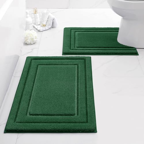 HOMEIDEAS Bathroom Rugs Sets 2 Piece, Super Soft and Absorbent Non Slip by HOMEIDEAS