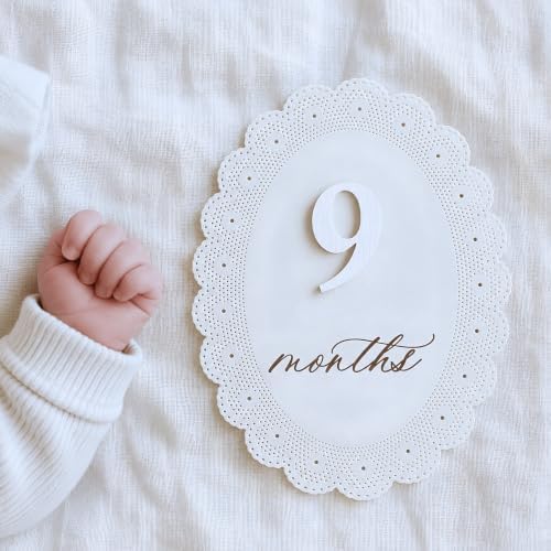 Baby Girl Monthly Milestone Signs, 1-12 Monthly Baby Milestone Girl, Newborn - Image 6