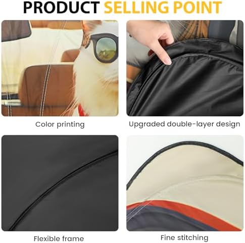 Car Windshield Sun Shade Foldable UV Reflector Front Window Animal Sunshade - Image 4