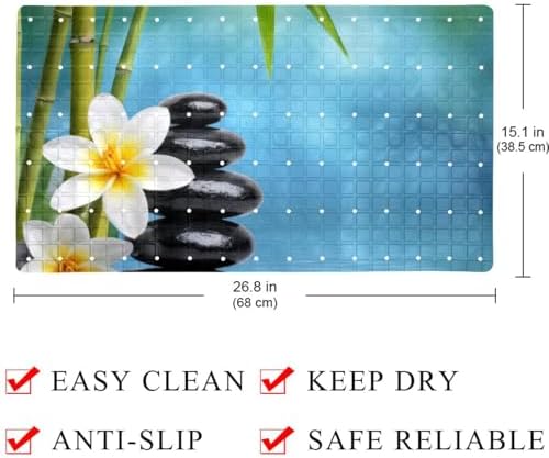 Non Slip Bathtub and Shower Mat 26.8x15.1 inch, Bath Mat - Image 4