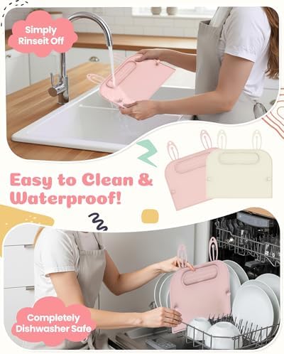 2Pack Silicone Placemats for Baby&Kid, Stain-Proof Non-Slip Baby Place Mat for - Image 7