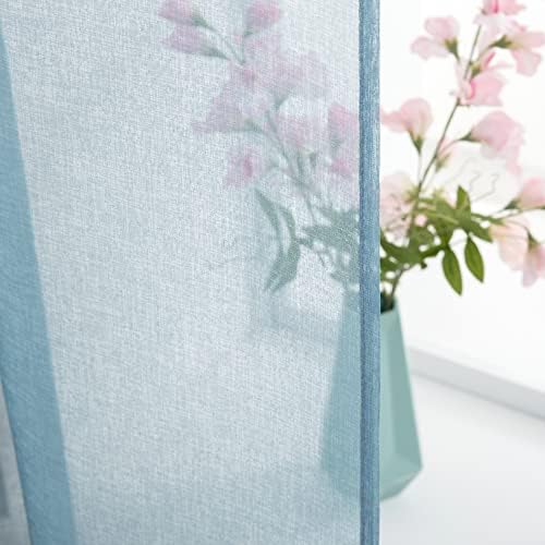 MIULEE Dusty Blue Window Valance 1 Panel 60W x 18L - Image 4