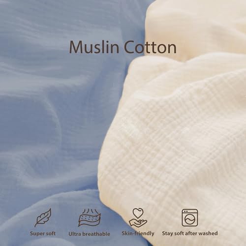 guruixu Muslin Baby Lounger Cover 2 Pack, 100% Cotton Infant Lounger Cover - Image 2