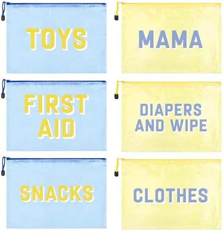 6pcs Hospital Diaper Bag Organizing Pouches by KUIRAN