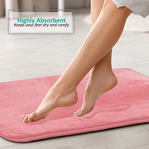 Clara Clark 2 Piece Bathroom Rugs, Velvet Memory Foam Bath Mat Set, Non-Slip - Image 7