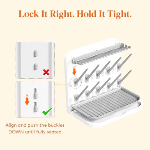 Lifewit 10-Hooks Baby Bottle Drying Rack - Image 4