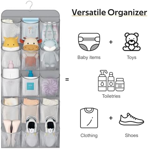 MISSLO 30 Large Pockets Dual Sided Hanging Shoe Organizer - Image 5