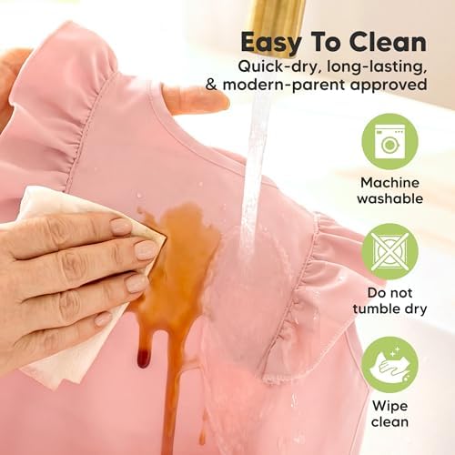 KeaBabies Waterproof Bibs for Baby Girl, Boy 2pk Lightweight - Image 6