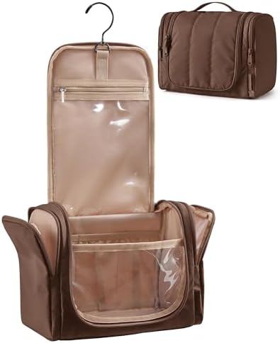 BAGSMART Travel Toiletry Bag for Women, Puffy Hanging Toiletry Bag by BAGSMART