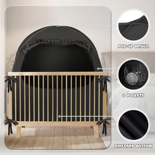 Pack And Play Crib Tent Blackout Cover - Image 4