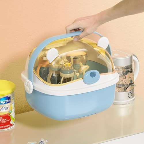 Baby Bottle Drying Rack Storage, Nursing Bottle Storage Box Organizer - Image 3