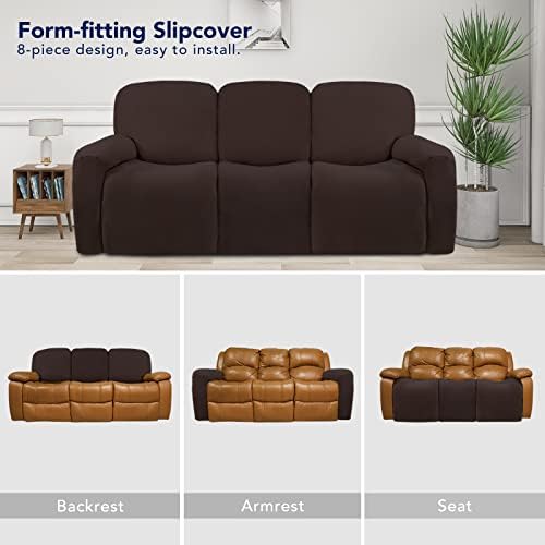 PureFit Super Stretch 3 Seats Recliner Sofa Couch Cover - Image 4