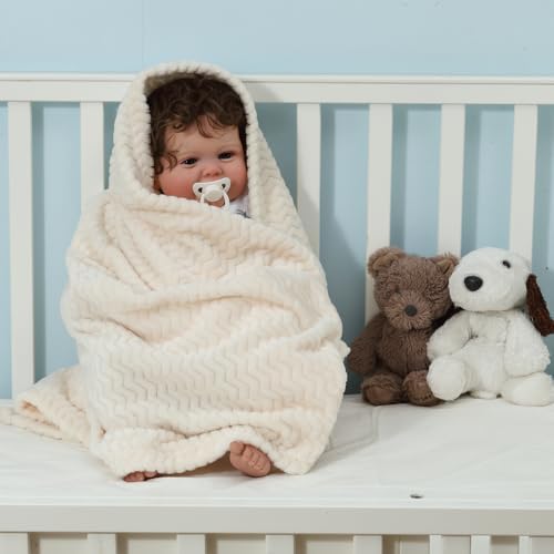 CREVENT 2Pcs 30''X40'' Cute Cozy Fluffy Warm Baby Blankets - Image 5