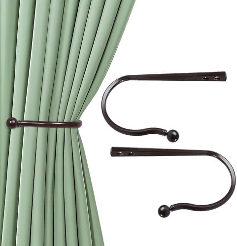 Mini Ball Curtain Holdbacks 2 Pack, Solid Zinc Alloy Wall Mounted Curtain - Image 3