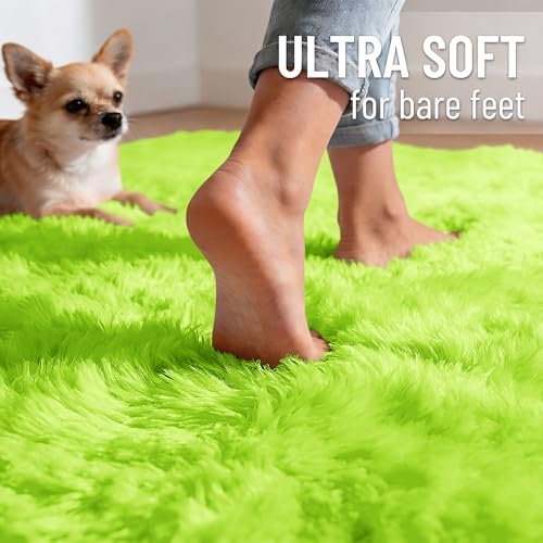 OLANLY Area Rugs for Living Room Bedroom, Machine Washable 4x5.9 ft Soft Fluffy - Image 4