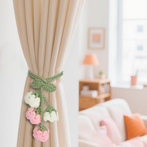 Flower Curtain Tiebacks, Cute Curtain Holdbacks - Image 6