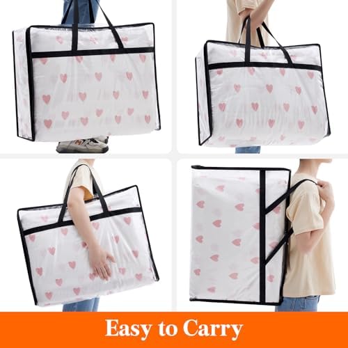 Lifewit 95L Clear Clothes Storage Bags, Plastic Foldable Blanket Storage Bag - Image 6