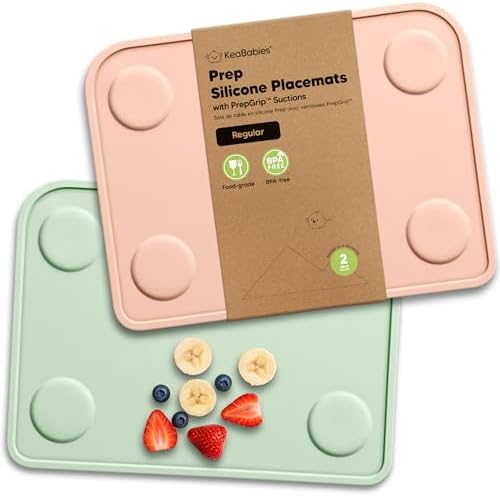 KeaBabies 2pk Silicone Placemats by KeaBabies