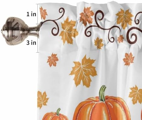 Fall Maple Leaves Kitchen Curtains and Valances Set, Thanksgiving Watercolor - Image 7