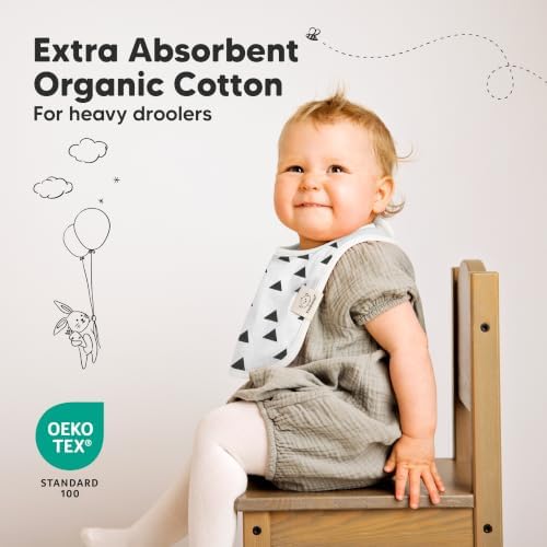 KeaBabies 8-Pack Organic Baby Bibs - Image 5