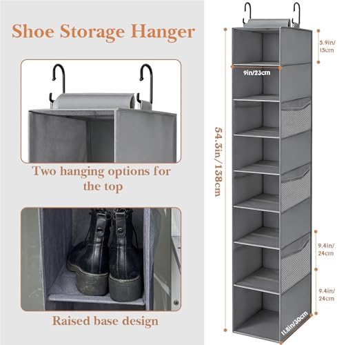 Hanging Shoe Organizer for Closet, 8-Shelf Hanging Storage - Image 3