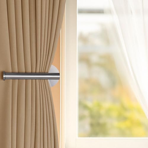 Groleca 2 Pack No Drill Curtain Holdbacks Adhesive Curtain Tiebacks - Image 6