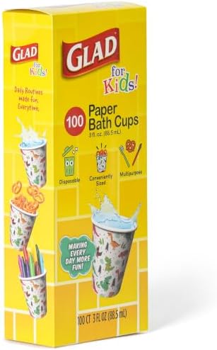 Glad for Kids Dinosaur Disposable Paper Bath Cups, 3 Oz - Image 7