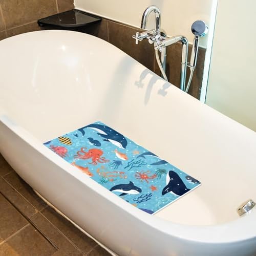 Non Slip Bathtub and Shower Mat 26.8x15.1 inch, Bath Mat - Image 5