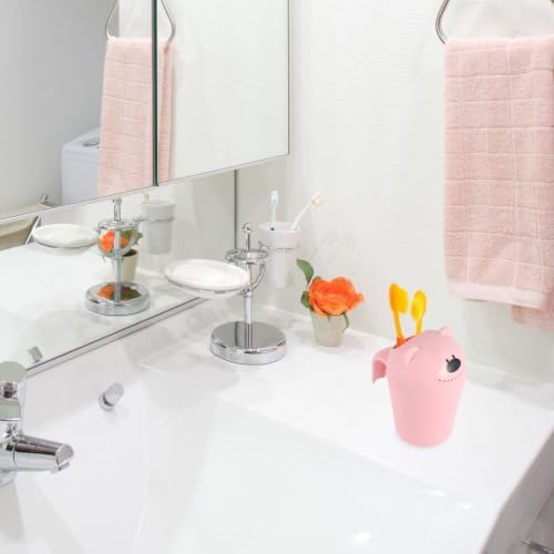 Cartoon Bear Baby Bath Rinse Cup Shampoo Scoops PP Pink - Image 4