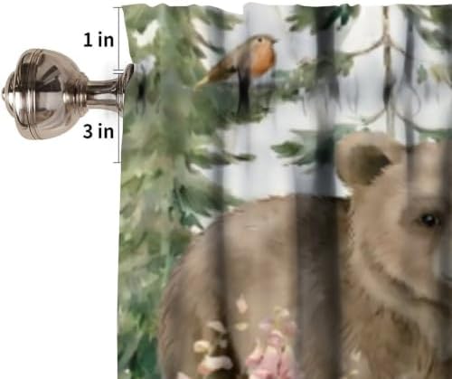 Rustic Nursery Woodland Animals Valance Curtain - Image 4