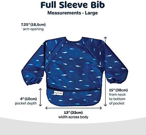 Tiny Twinkle Long Sleeve Bib for Babies & Toddlers | Waterproof Smock Bib for - Image 2
