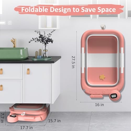 Collapsible Baby Bathtub for Newborn to Toddler, Portable Baby Bath Tub for - Image 4