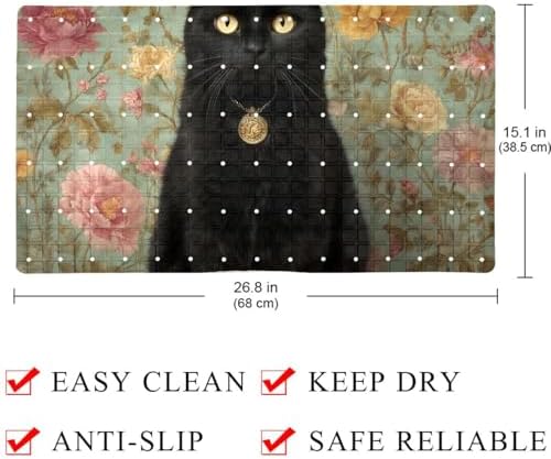 Bathtub Mat Non Slip 26.8x15.1 Inch, Machine Washable Shower Mats - Image 4